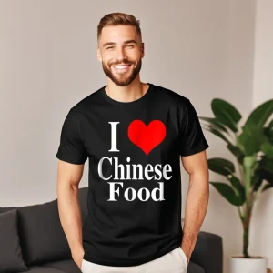 I Love Chinese Food Shirt__20299 All Cotton Tops & Tees Gift Idea Vintage T Shirts Funny Retro O-Neck Tee-Shirts Short Sleeve